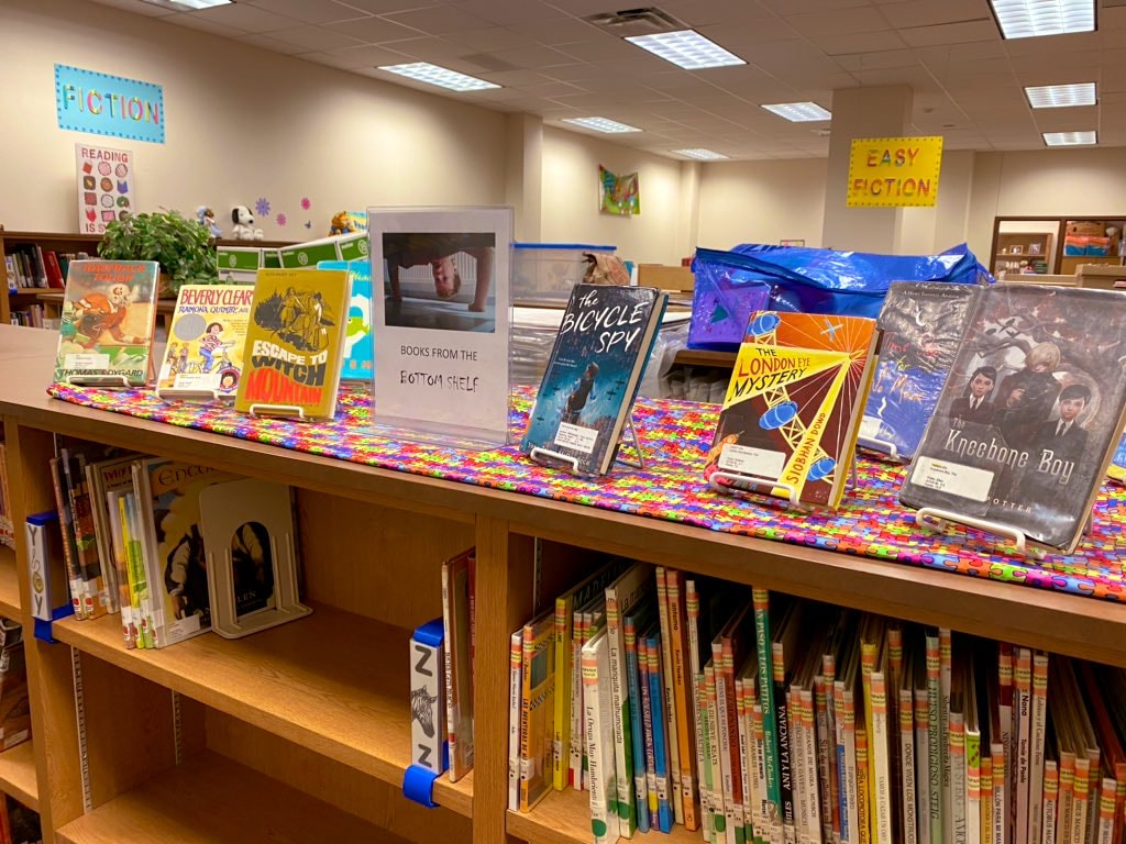 Books from the Bottom Shelf display - Spring 2020
