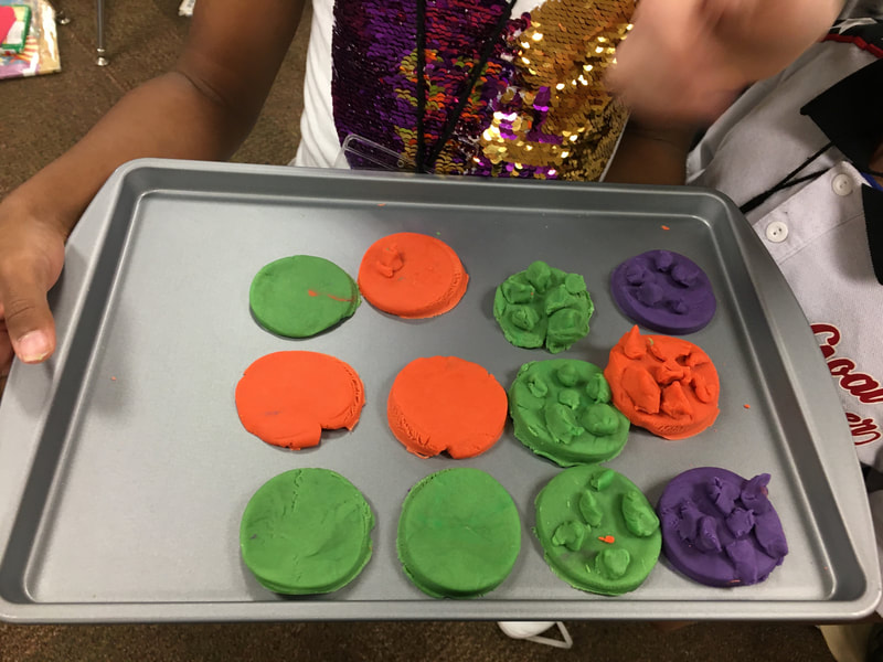 Cookies creations made in Play-Doh